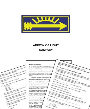 💡 Arrow of Light Ceremony - (REQUIREMENTS AND SCRIPT)