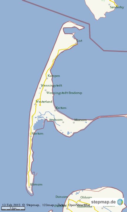 StepMap Sylt Landkarte für Welt