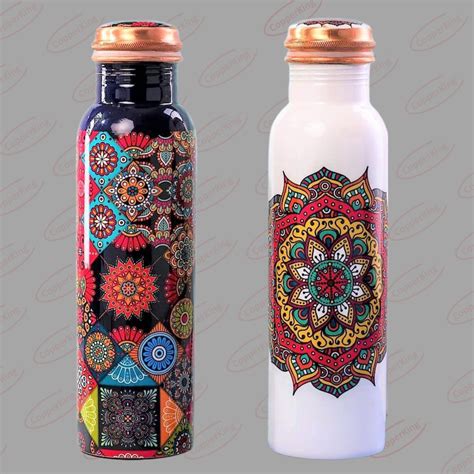 Copperking Printed Design Copper Water Bottle Ltr Packaging Type Box