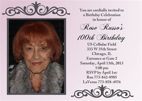 100th Birthday Birthday Party Invitations Printable Or Printed