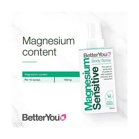 Betteryou Magnesium Sensitive Body Spray Pure Clean And Natural