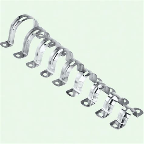 Stainless Steel Rigid Pipe Strap Kit 2 Hole U Bracket Tube Strap