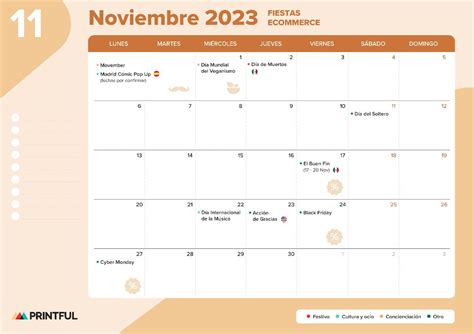 Calendario De Ecommerce Y Marketing 2023 Descargable Printful