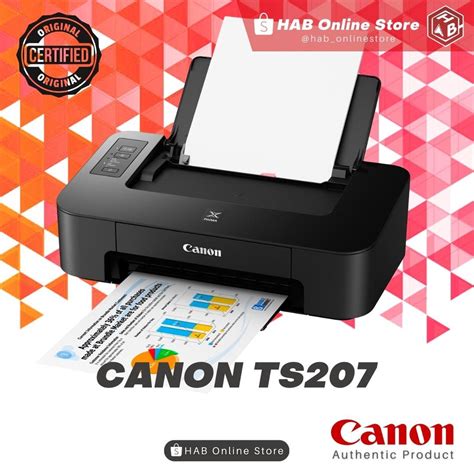 Canon Pixma Ts207 Single Function Printer W Original Cartridge