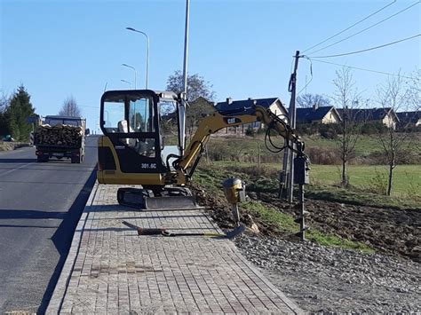 Wiertnica Hydrauliczna Wiercenie Otworow Ogrodzenia S Upki Koparka Nowy