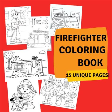 Firefighter and Fire Truck Coloring Pages 15 Unique Pages to Color ...