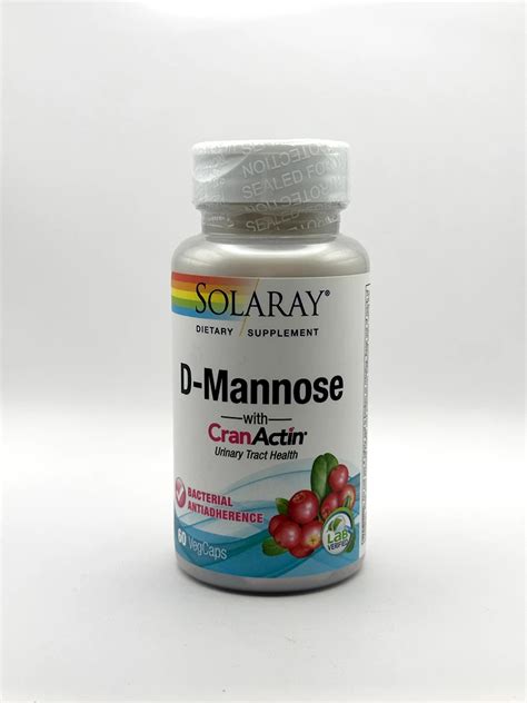 Solaray D Mannose Wcranactin 60 Vegcaps Gandw Herbs