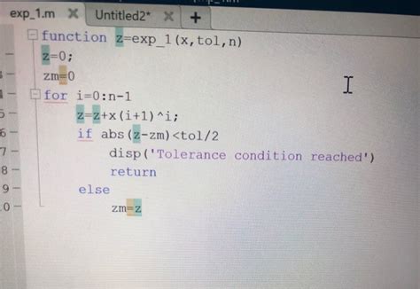 Solved 3 Write A Matlab Function Exp1x That Can Evaluate