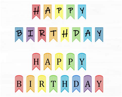 Birthday Banner Svg Bunting Birthday Svg Happy Birthday Banner Etsy