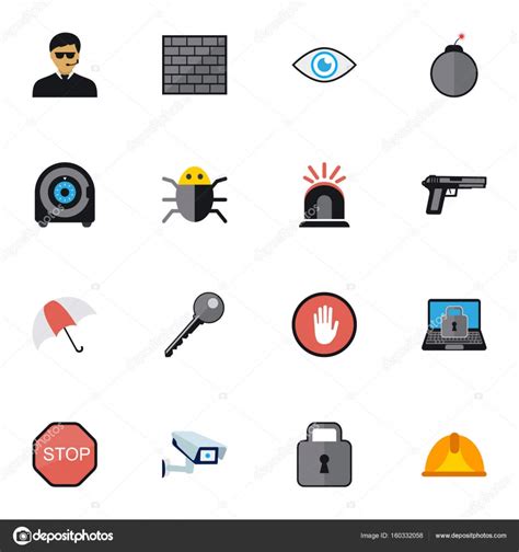 Conjunto de 16 iconos de seguridad editables Incluye símbolos como