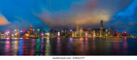 Panorama Hong Kong City Skyline Tourist Stock Photo 1151629040 ...