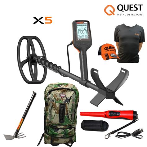 Quest X5 Kit Cercatore Geotek Center Metal Detector Cercametalli