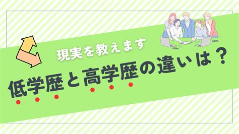 【閲覧注意】高学歴と低学歴の違いや溝はどこにある？現実を教えます。 低学歴ポータル