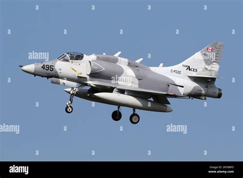 Douglas A-4N Skyhawk operated by the Canadian firm, Top Aces in the ...