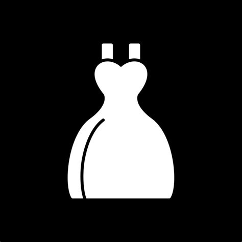 Bride Dress Glyph Inverted Icon Vector Art At Vecteezy