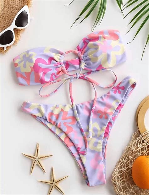 Teen Girls Ditsy Floral Print Frill Trim Bikini Swimsuit Artofit