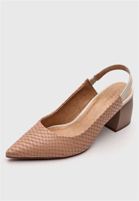 Scarpin Carrano Cobra Nude Compre Agora Dafiti Brasil