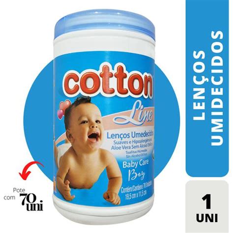 Pote lenço umedecido cotton line 70un Lenço Umedecido Magazine Luiza