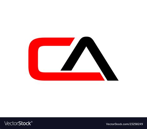 Initial letter ca logo template design Royalty Free Vector