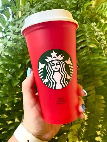 Vaso Starbucks Reutilizable Cambia De Color Rojo A Morado