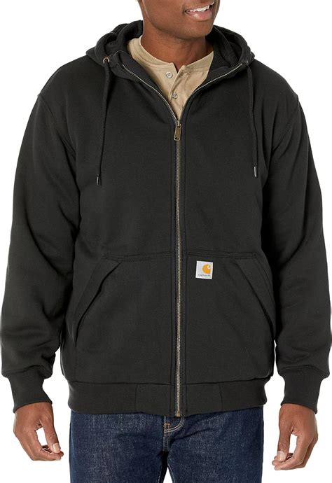 Carhartt Mens Rain Defender Loose Fit Midweight Thermallined Full Zip Sweatshirt