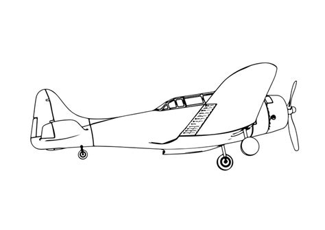 Premium Vector | World War II military aircraft vector sketch