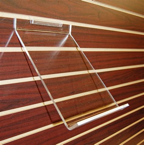 Acrylic Slanted Slatwall Shelf 7w X 10d Detroit Store Fixture Co