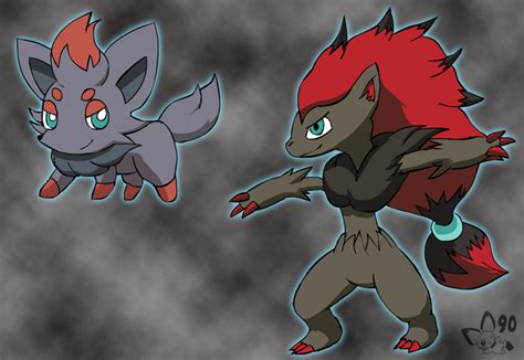 Zorua and Zoroark by pichu90 on DeviantArt