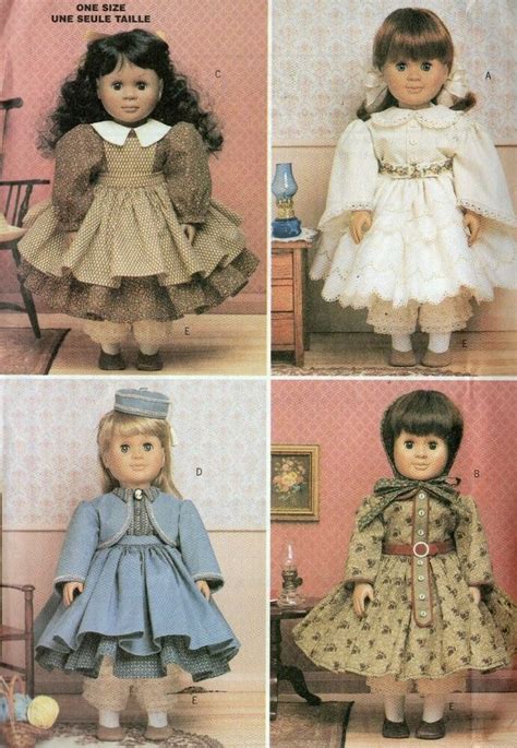 Historical Clothing 18 Dolls Butterick Pattern 6667 4 Outfits 6