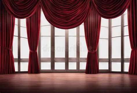 Vector Realistic Red Velvet Open Curtains Isolated on Transparent ...