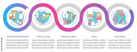 Safe Sex Vector Infographic Template Female Condom Dams Business Presentation Design Elements