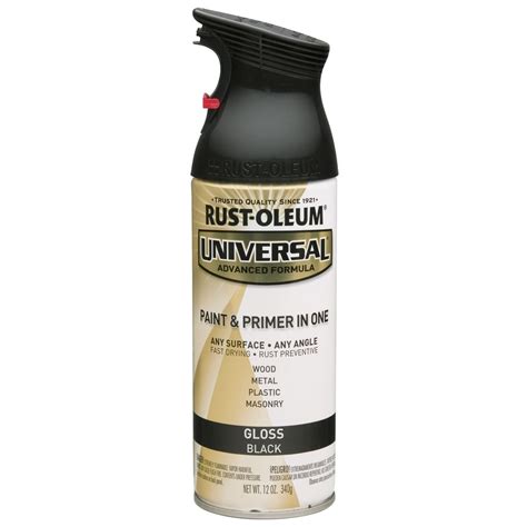 Shop Rust Oleum Universal Black Rust Resistant Enamel Spray Paint