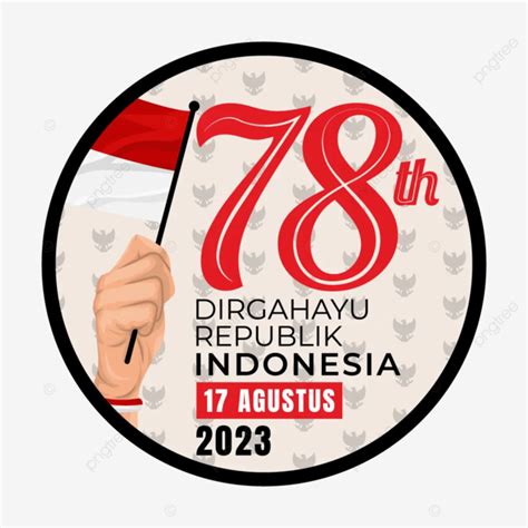 78th Republic Of Indonesia Independence Day Circle Logo Vector 78th Anniversary Of The Republic