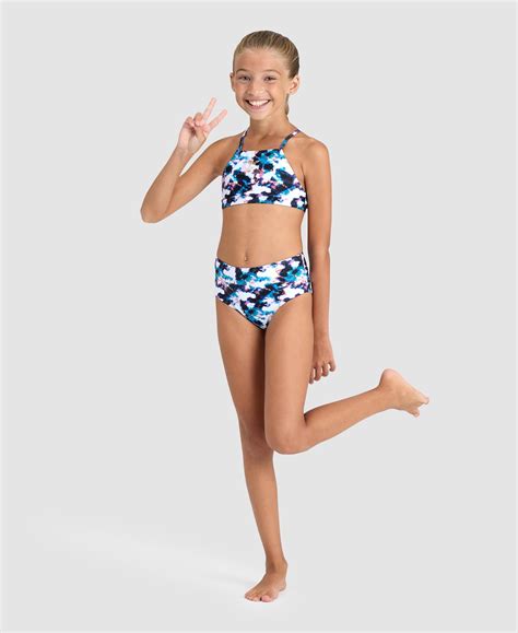 Girls Tie And Dye Crop Top Bikini