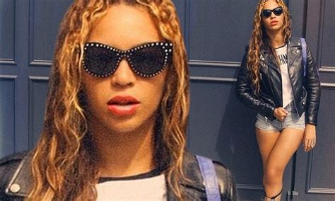 Beyonce Parades Her Shapely Legs In Super Tight Shorts And Gladiator