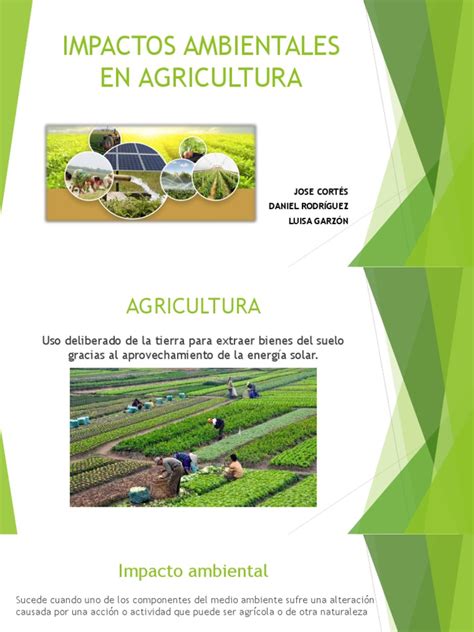 Impactos Ambientales En Agricultura Pptx Pesticida Suelo