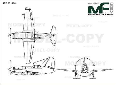 MiG 13 I 250 2D Drawing Blueprints 67442 Model COPY Default