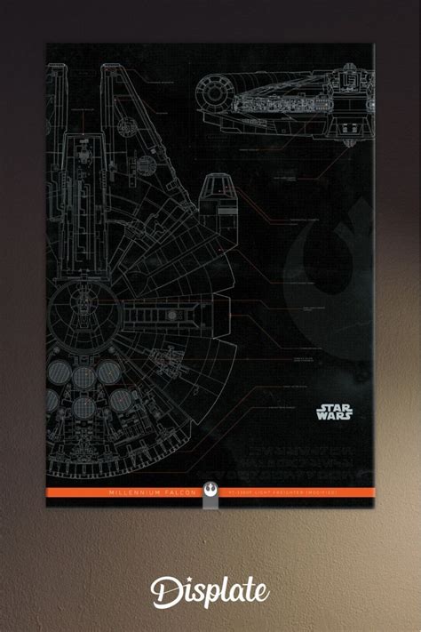 Millenium Falcon Poster By Star Wars Displate Star Wars Prints