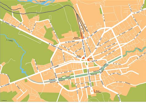 Tirana Vector Map | Vector World Maps