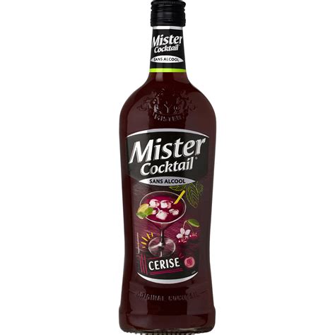 Cocktail sans alcool Cerise MISTER COCKTAIL la bouteille de 75cL à