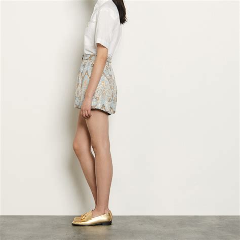 Flared Brocade Shorts Pants And Shorts Sandro Paris