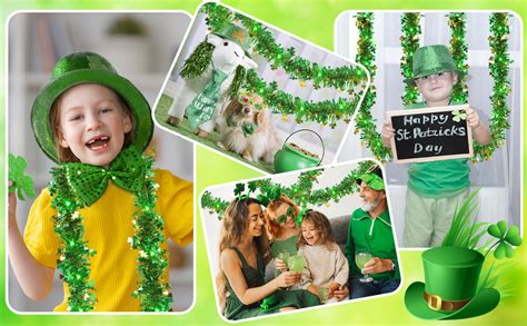 Amazon FOIMAS 33FT St Patrick S Day Tinsel Garland With Lights