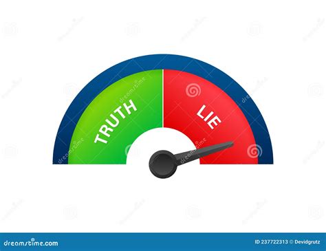 Truth And Lie Indicator For Concept Design Vector Illustration Stock