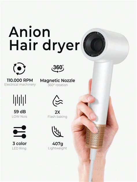 High Speed Bladeless Hair Dryer With Negative Ion For Home Salon