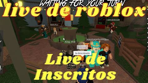 LIVE DE DOMINGOJOGOS ALEATÓRIOSJOGANDO ROBLOX INSCRITOSLIVE ATÉ