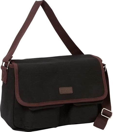 Amazon Sachi Insulated Canvas Messenger Lunch Tote Black