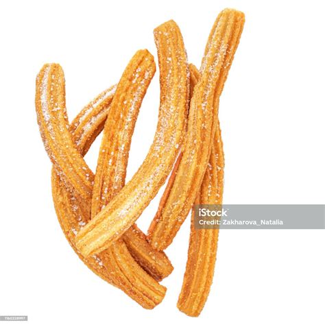 Churros Isolated On White Background Mexican Cuisine Churro With Sugar