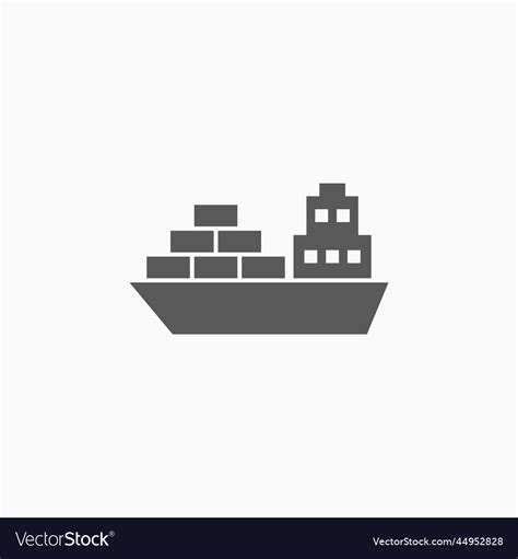 Cargo Ship Icon Royalty Free Vector Image Vectorstock