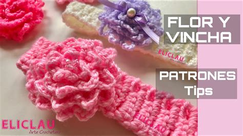 Cómo TEJER A CROCHET una VINCHA FÁCIL FLOR EliClau YouTube