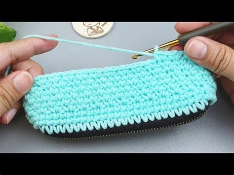 How To Crochet Purse With Zipper Super Easy DIY Crochet Zipper Bag